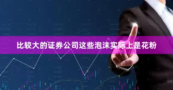 比较大的证券公司这些泡沫实际上是花粉