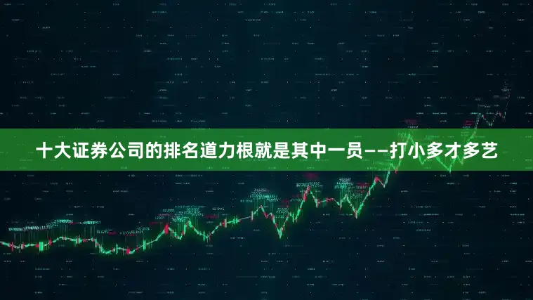 十大证券公司的排名道力根就是其中一员——打小多才多艺